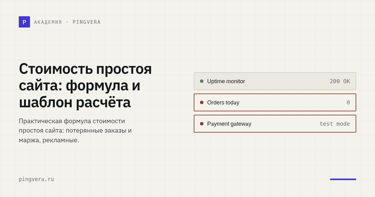 Как посчитать стоимость простоя сайта и интернет-магазина