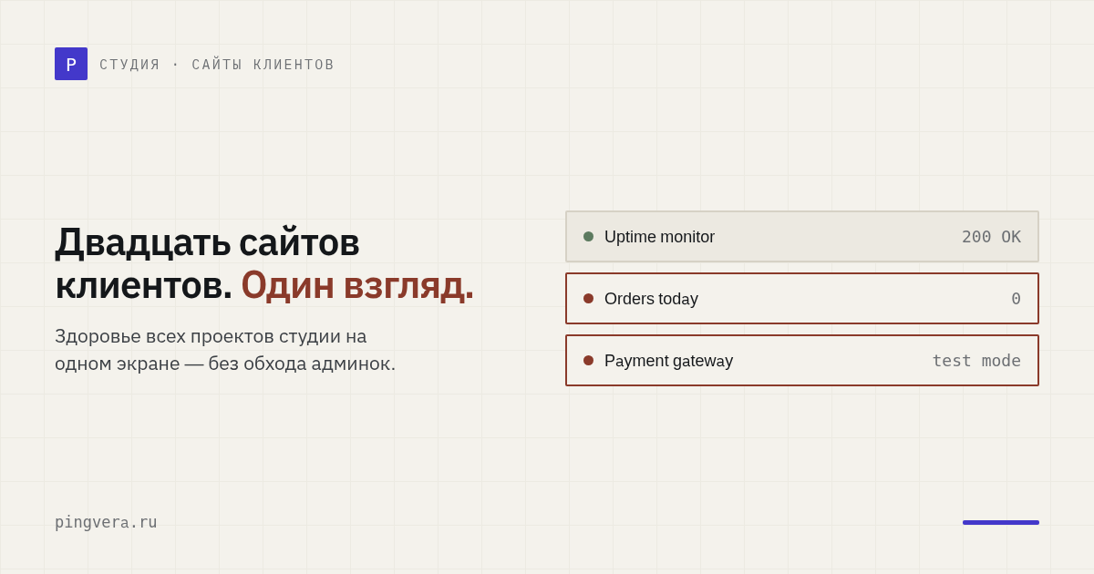Как веб-студии следить за сайтами клиентов на абонентке
