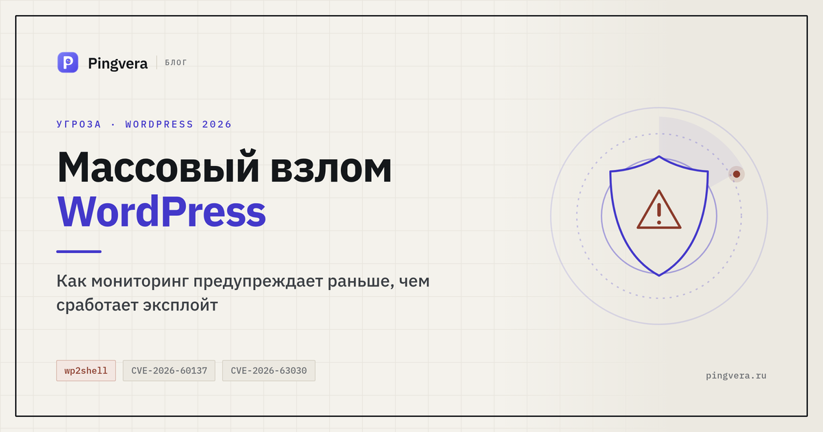 Массовый взлом WordPress летом 2026: как мониторинг предупреждает заранее
