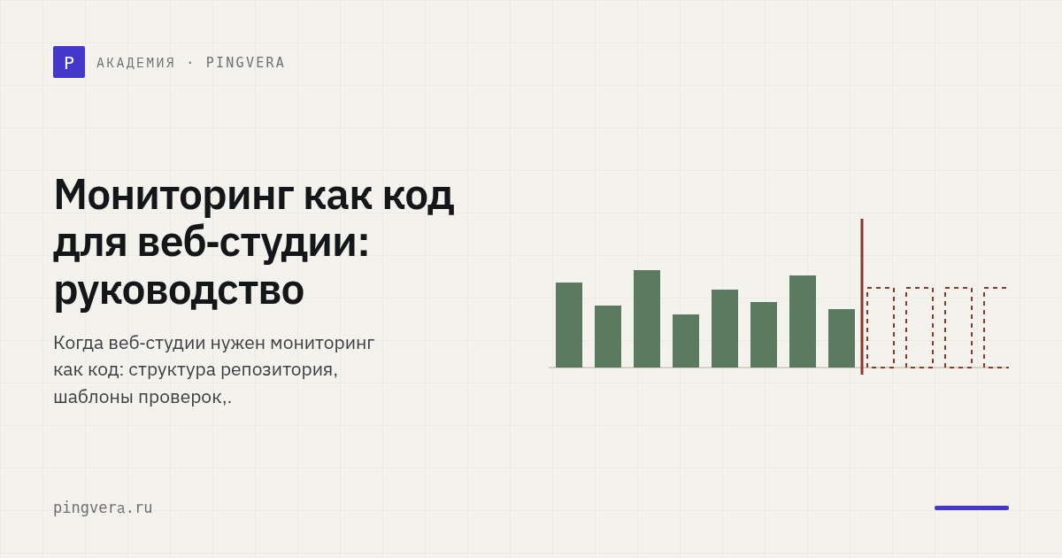 Мониторинг как код для веб-студии: когда нужен и как внедрить