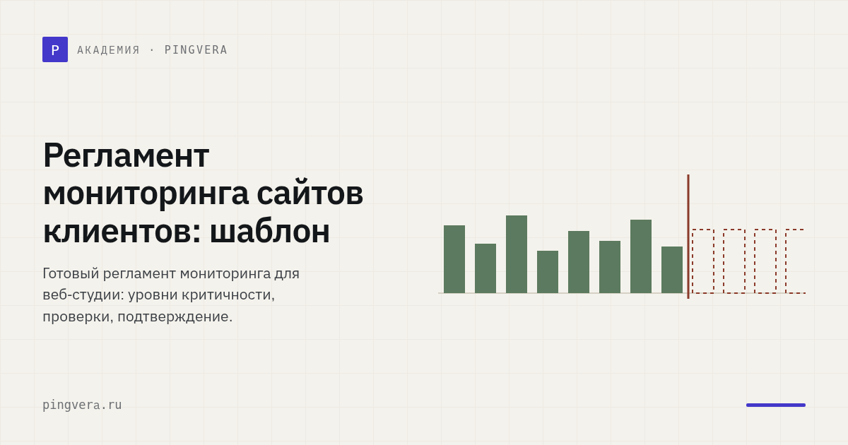 Регламент мониторинга сайтов клиентов для веб-студии